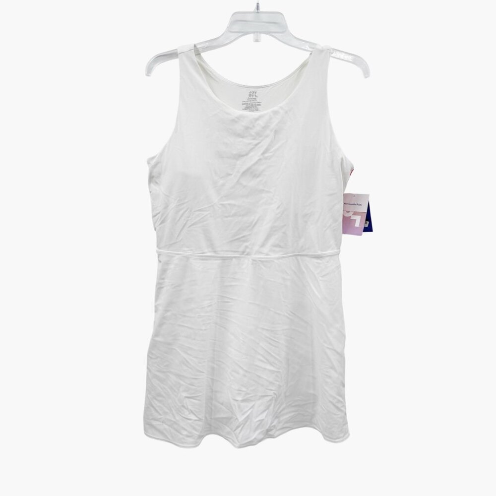 NEW JoyLab Women's Knit Sporty Contrast Active Dress - White - Picture 5 of 11